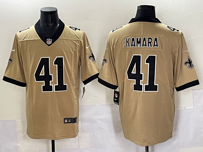 Men's New Orleans Saints Alvin Kamara Gold Gameday Golds Alternate Game Player Jersey football jersey product view 1