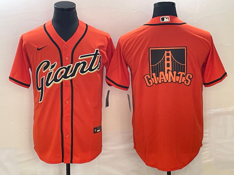 Men's San Francisco Giants Orange Replica Player Jersey1 baseball jersey product view 1