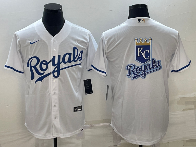 Men's Kansas City Royals White Replica Player Jersey1 baseball jersey product view 1