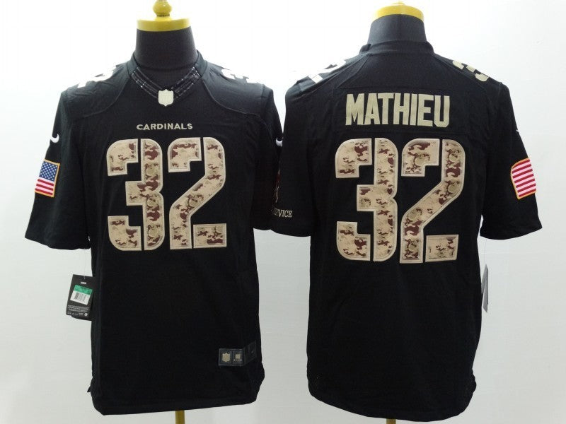 Men's Arizona Cardinals Tyrann Mathieu #32 Black Game Jersey1 football jersey product view 1