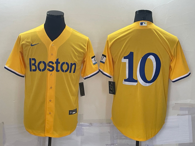 Men's Boston Red Sox Trevor Story Gold City Connect Replica Player Jersey baseball jersey product view 1
