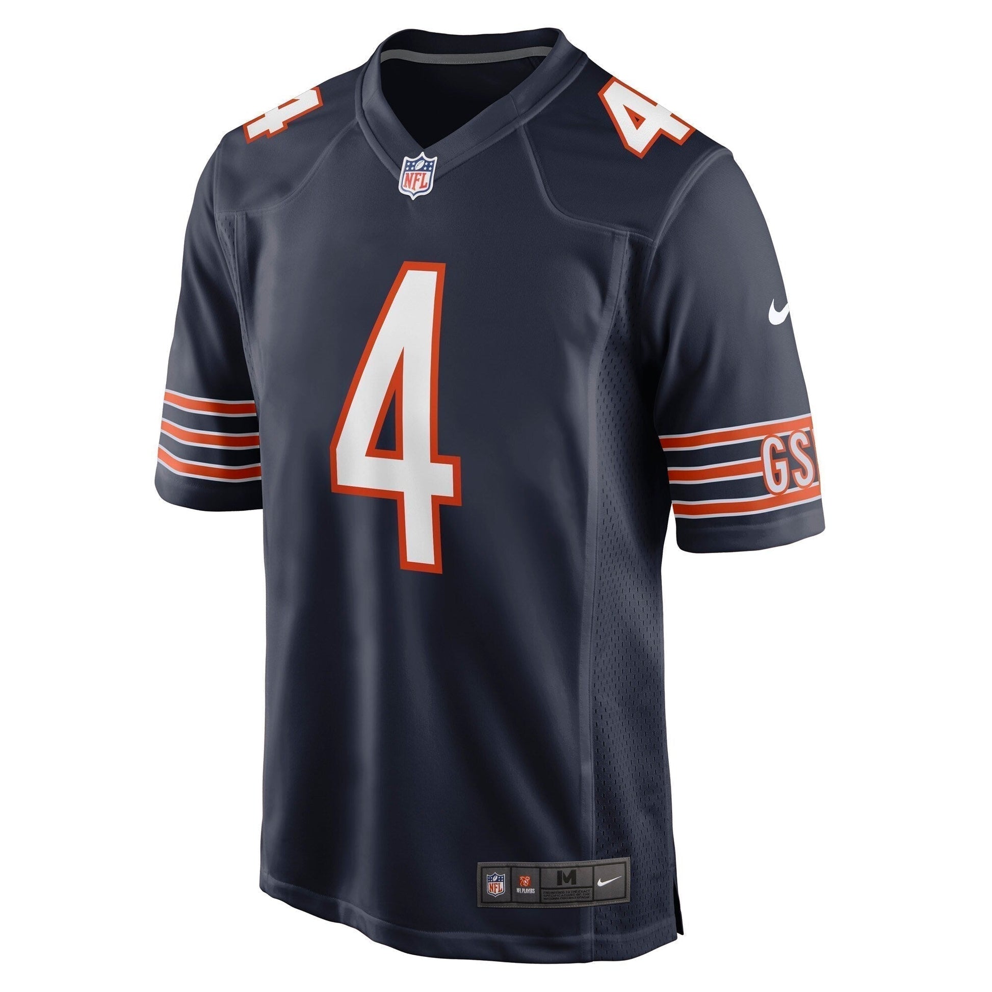 Eddie Jackson Chicago Bears Game Jersey - Navy football jersey product view 2