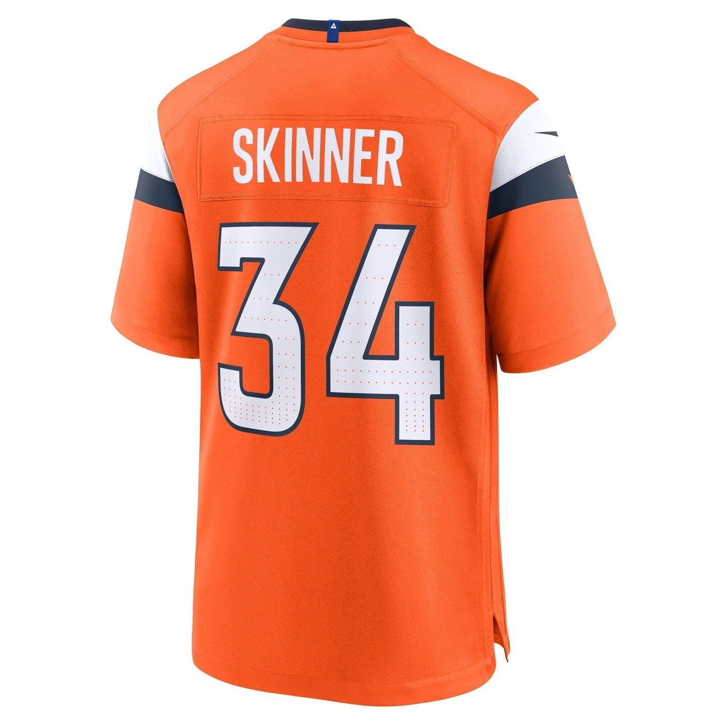 JL Skinner Denver Broncos Team Game Jersey - Orange football jersey product view 3