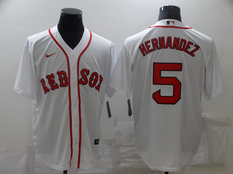 Men's Boston Red Sox Enrique Hernandez White Replica Baseball Jersey baseball jersey product view 1