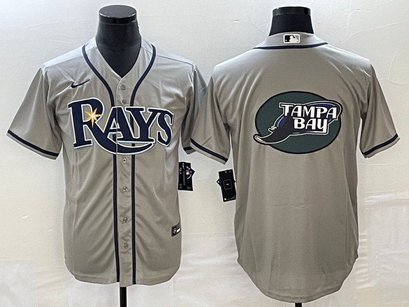 Men's Tampa Bay Rays Gray Replica Team Jersey baseball jersey product view 1
