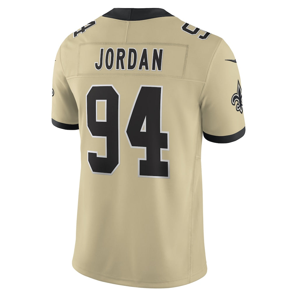 NO.Saints #94 Cameron Jordan Gold Alternate Gameday Golds Alternate Vapor F.U.S.E. Limited Jersey basketball jersey product view 1