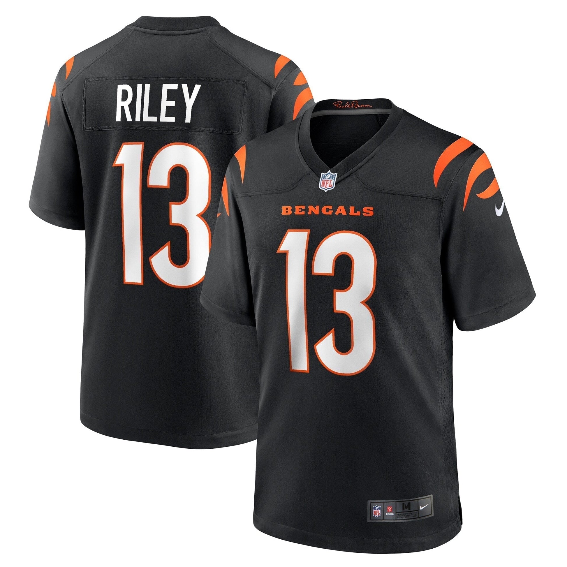 Ken Riley Cincinnati Bengals Retired Game Jersey - Black football jersey product view 1