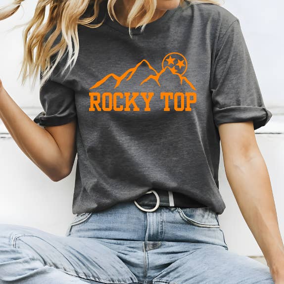 Rockytop Tennessee Tshirt, Dark Heather Gray Unisex T-shirt, Sweatshirt, Hoodie, Long Sleeve Tee - T-Shirt, Sweatshirt, Hoodie