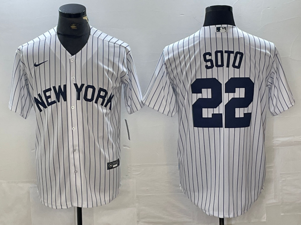 Men's New York Yankees Juan Soto White Limited Jersey baseball jersey product view 1
