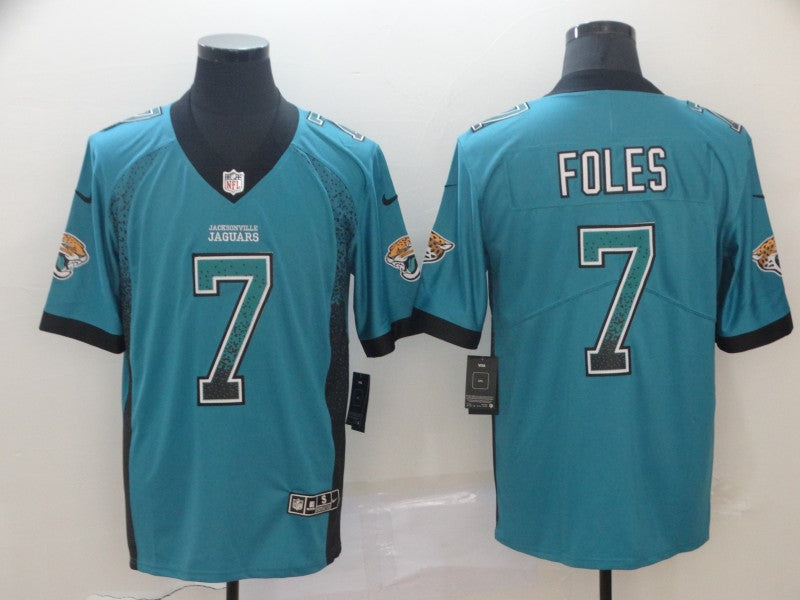 Men's Jacksonville Jaguars Nick Foles #7 Teal Game Player Jersey1 football jersey product view 1