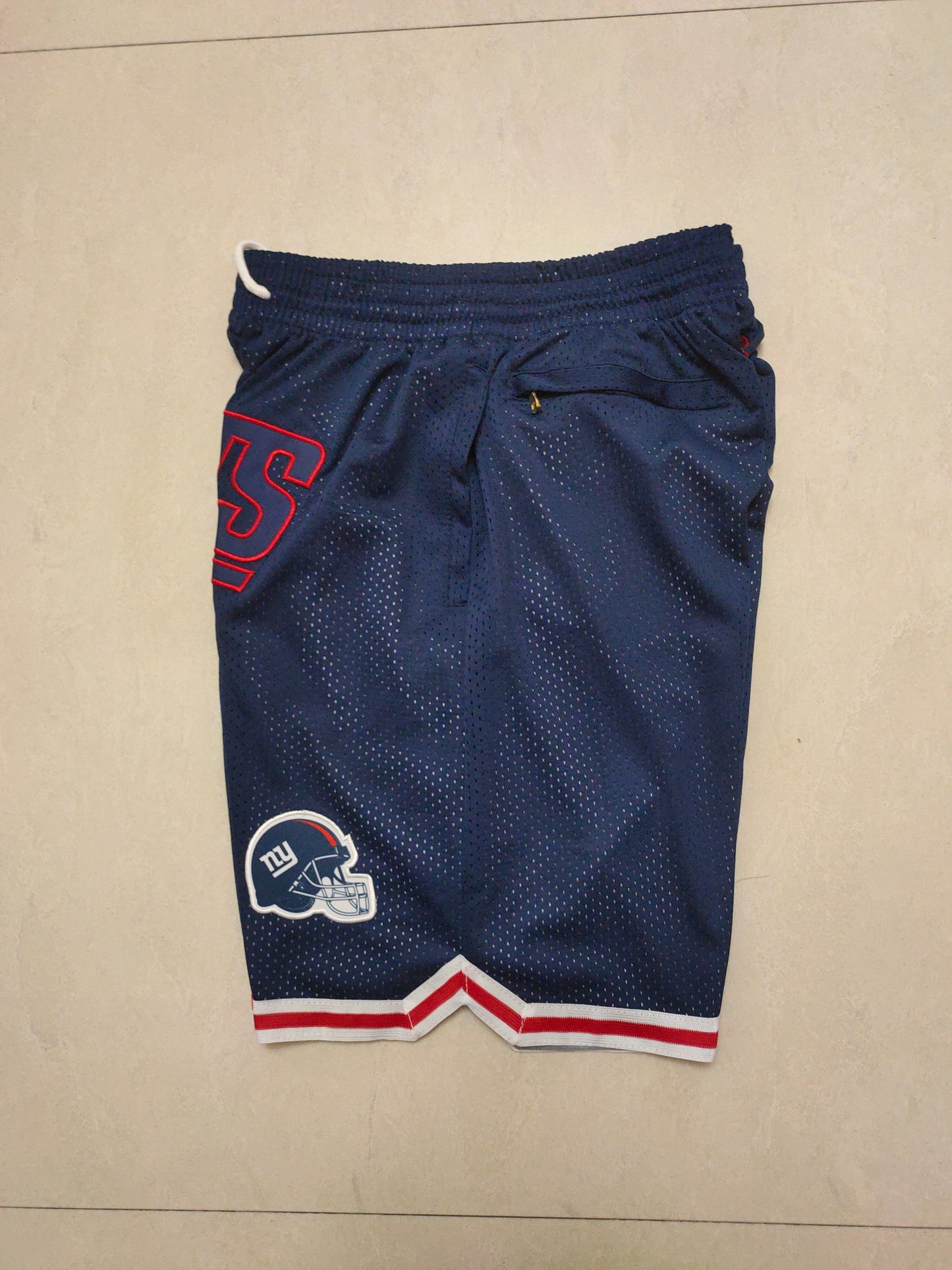 JUST DON New York Giants Pocket Shorts football jersey product view 3