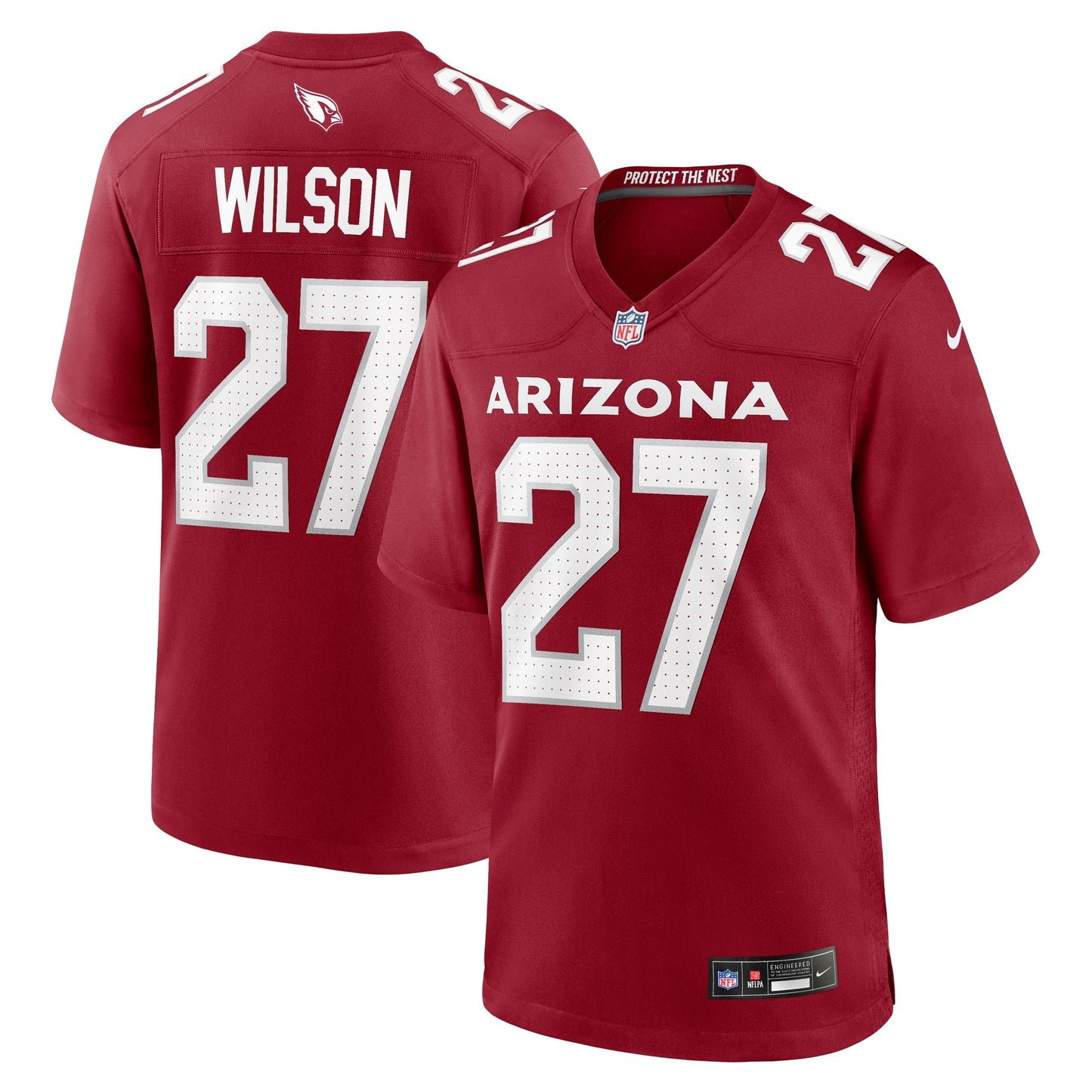 Divaad Wilson Arizona Cardinals Team Game Jersey - Cardinal football jersey product view 1