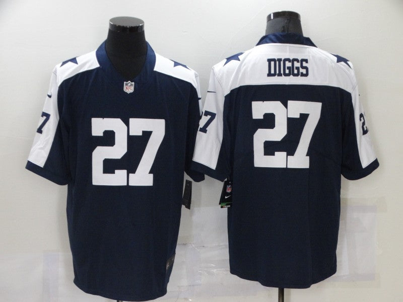 Men's Dallas Cowboys Trevon Diggs #27 Navy Game Jersey1 football jersey product view 1
