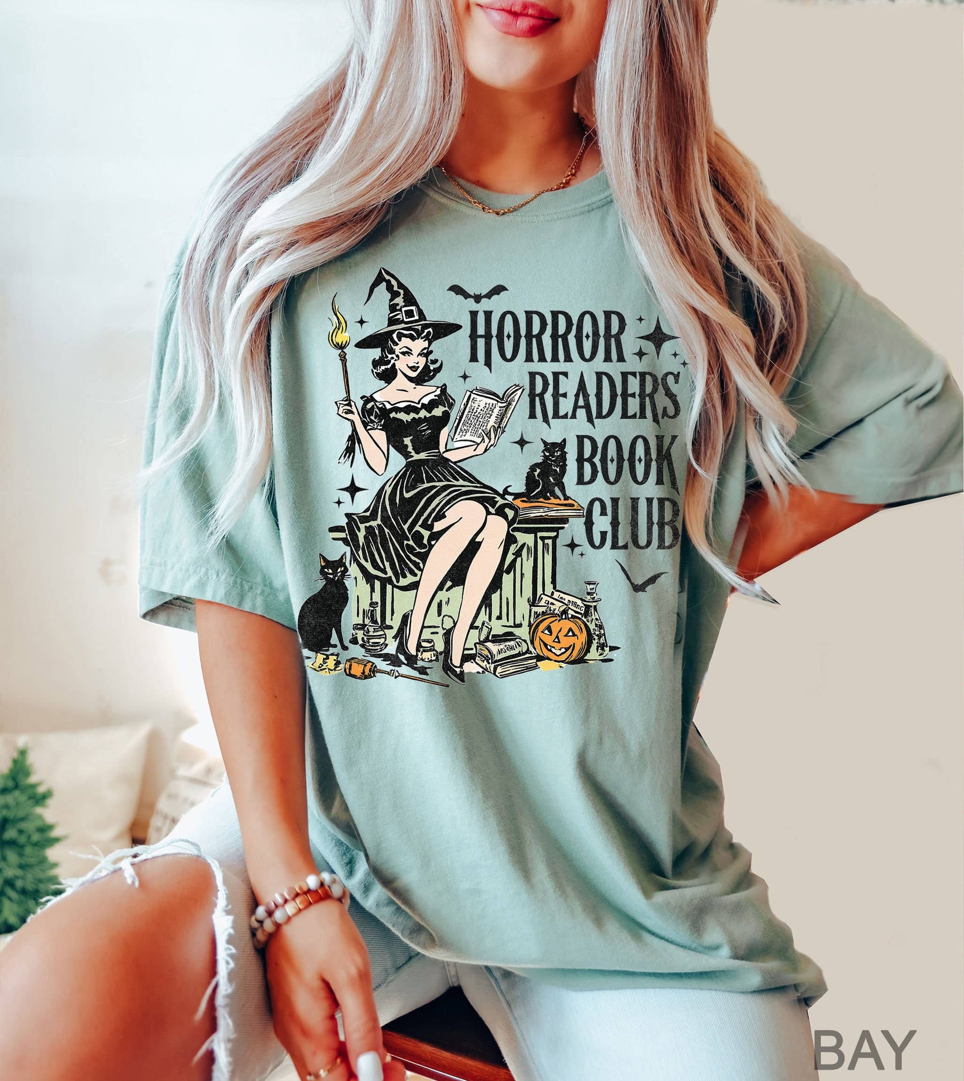 Comfort Colors Horror Readers Book Club Halloween Tee Unisex T-shirt, Sweatshirt, Hoodie, Long Sleeve Tee - T-Shirt, Sweatshirt, Hoodie