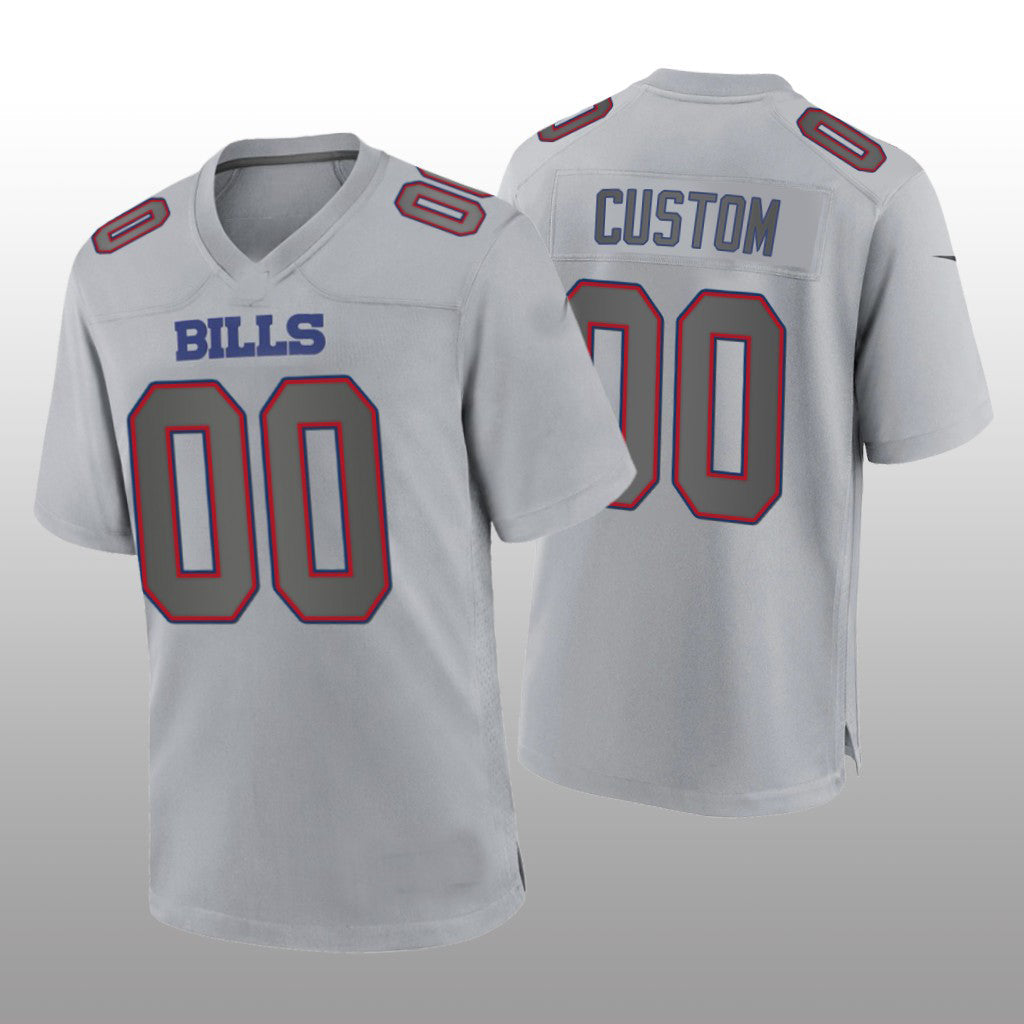 Custom1 Buffalo Bills Gray Atmosphere Game Jersey1 Stitched Jersey1 Football Jerseys football jersey product view 1