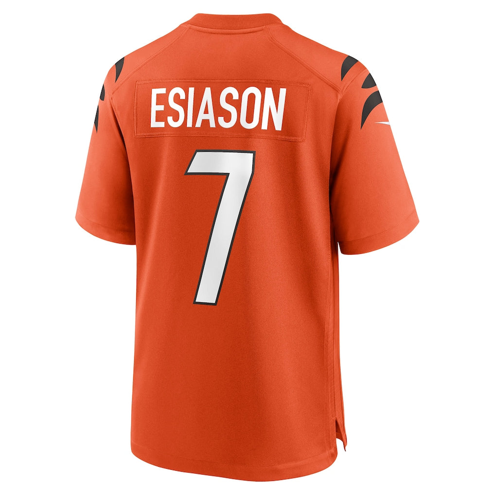 C.Bengals #7 Boomer Esiason Orange Retired Player Alternate Game Jersey football jersey product view 1