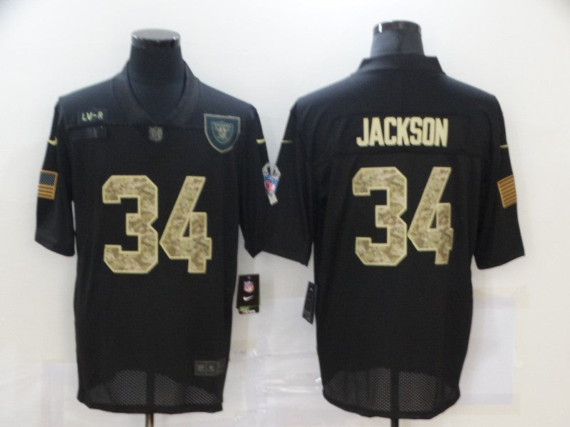 Men's Las Vegas Raiders Bo Jackson #34 Black Limited Jersey1 football jersey product view 1