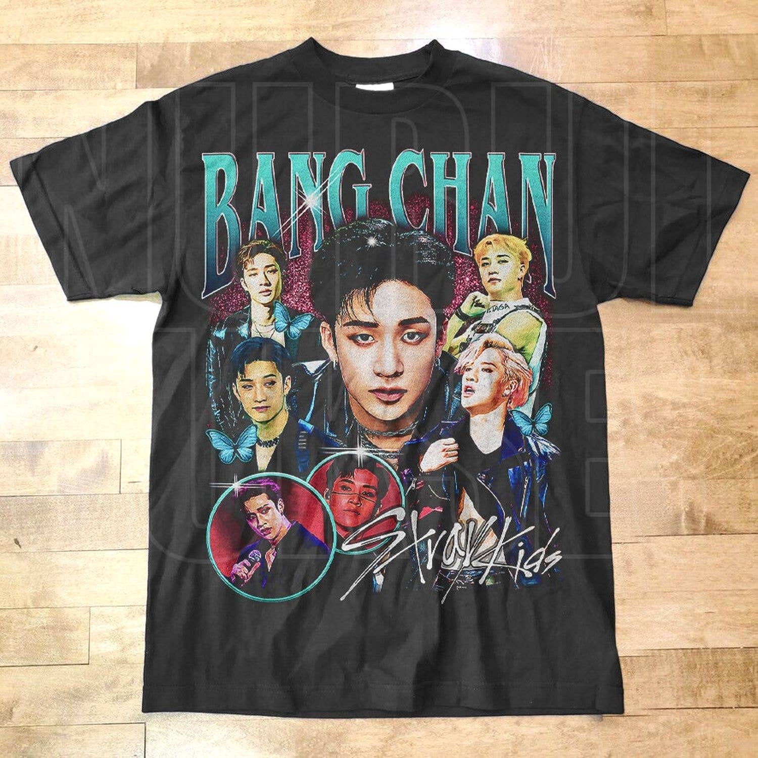 Stray Kids Bangchan Retro Bootleg T-Shirt - Kpop Gift Unisex T-shirt, Sweatshirt, Hoodie, Long Sleeve Tee - T-Shirt, Sweatshirt, Hoodie