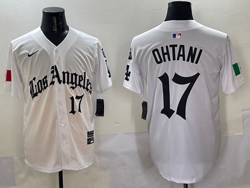 Men's Los Angeles Dodgers Shohei Ohtani #17 White Team Game Player Jersy baseball jersey product view 1
