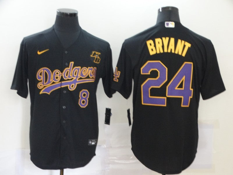 Men's Los Angeles Dodgers Kobe Bryant #8-24 Black Player Jersey1 basketball jersey product view 1