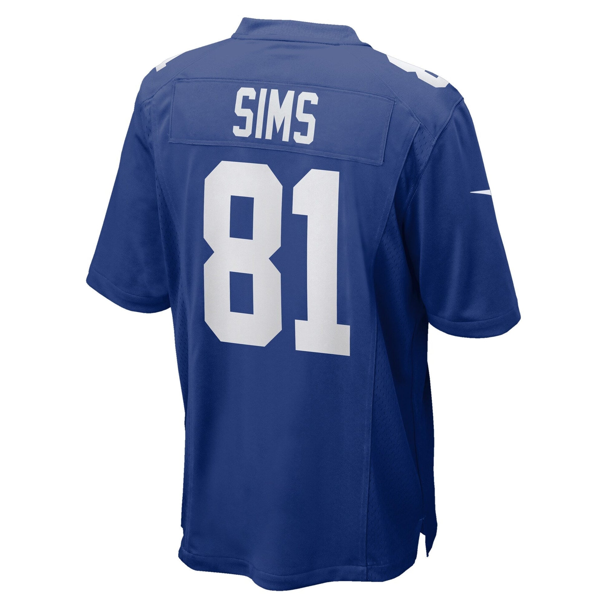 Cam Sims New York Giants Team Game Jersey - Royal football jersey product view 3