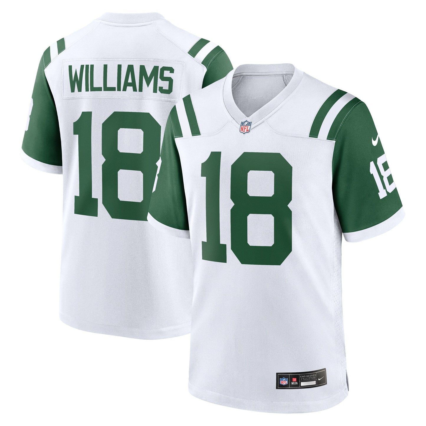 Mike Williams New York Jets Classic Alternate Game Jersey - White football jersey product view 1