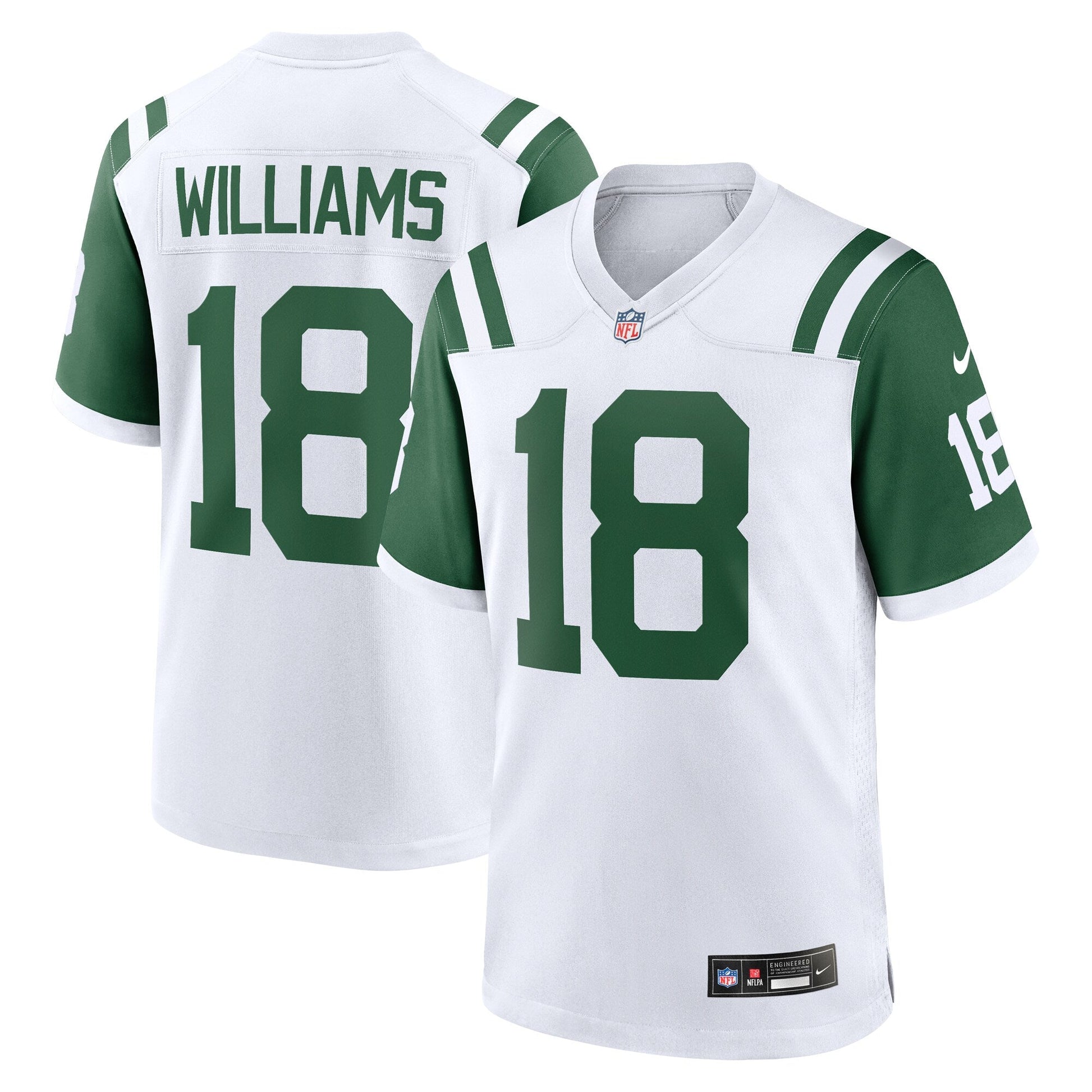 Mike Williams New York Jets Classic Alternate Game Jersey - White football jersey product view 1
