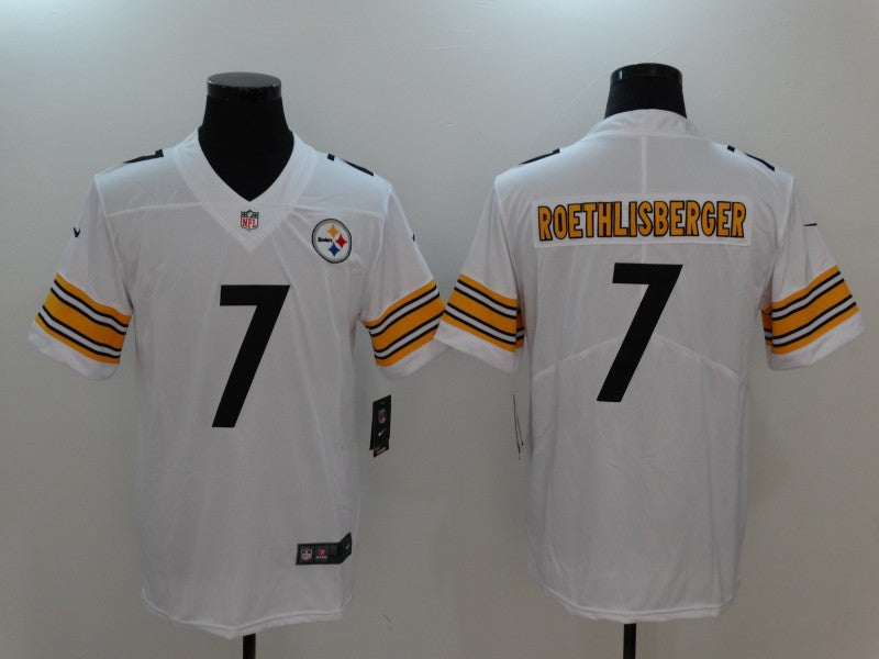 Men's Pittsburgh Steelers Ben Roethlisberger #7 White Game Jersey1 football jersey product view 1