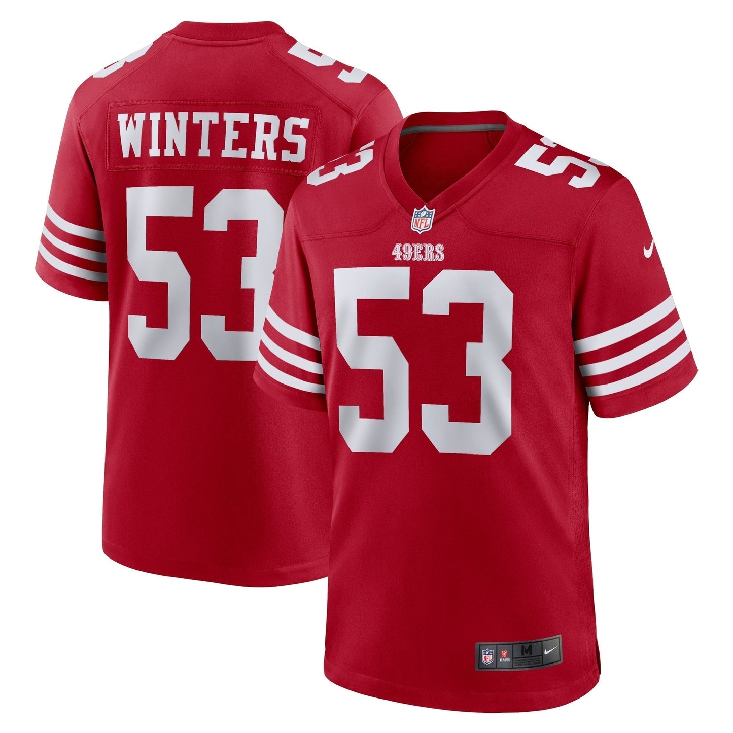 Dee Winters San Francisco 49ers Team Game Jersey - Scarlet football jersey product view 1