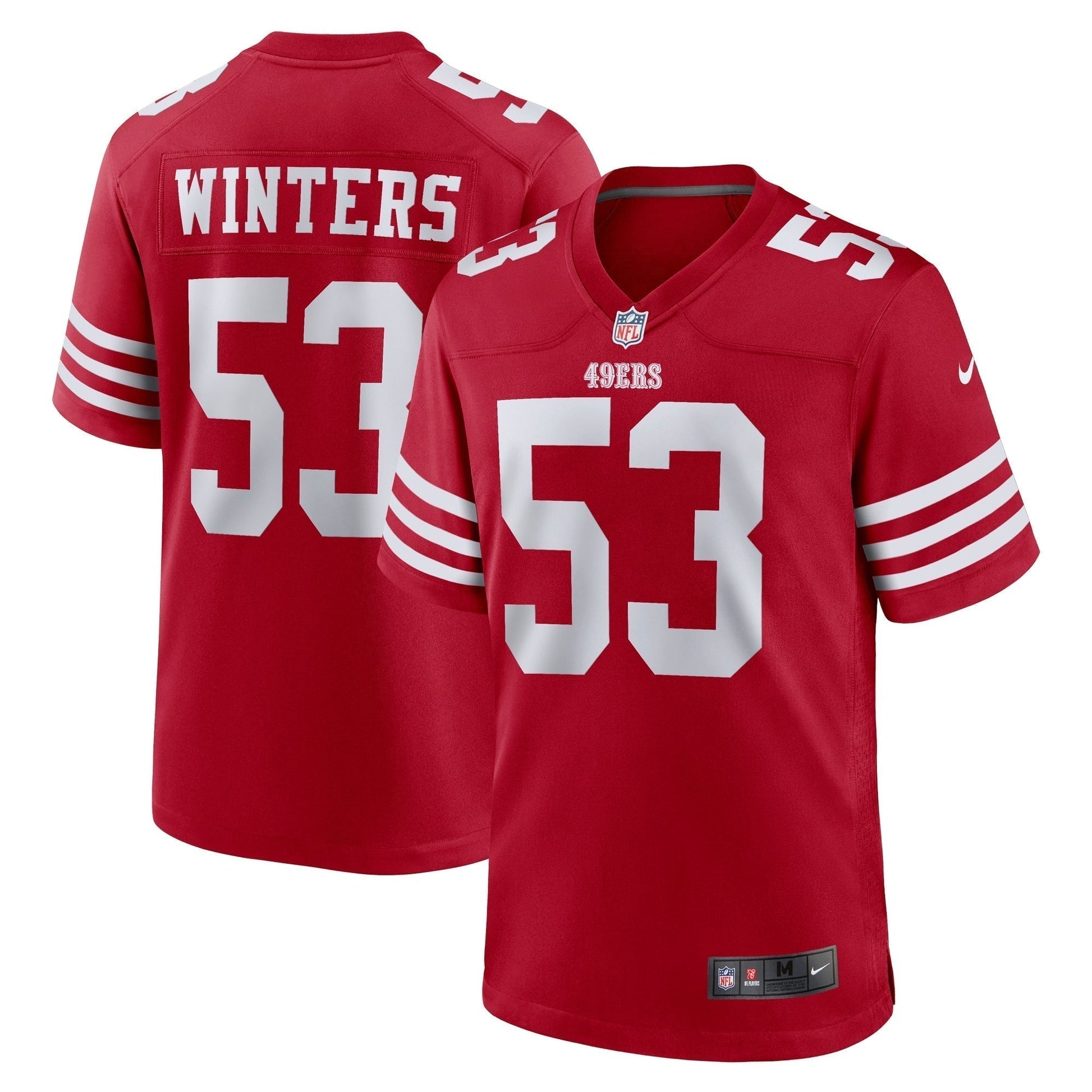 Dee Winters San Francisco 49ers Team Game Jersey - Scarlet football jersey product view 1