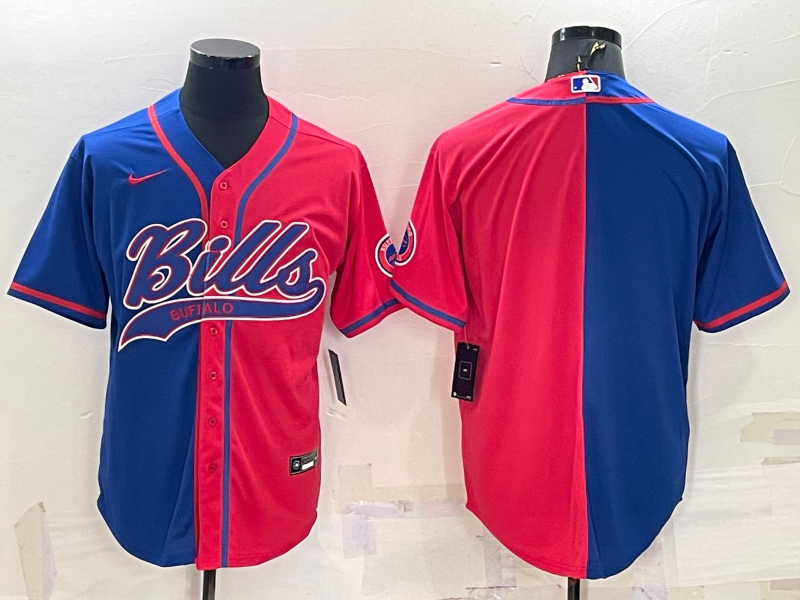 Men's Buffalo Bills Royal/Red Blank Jersey1 football jersey product view 1