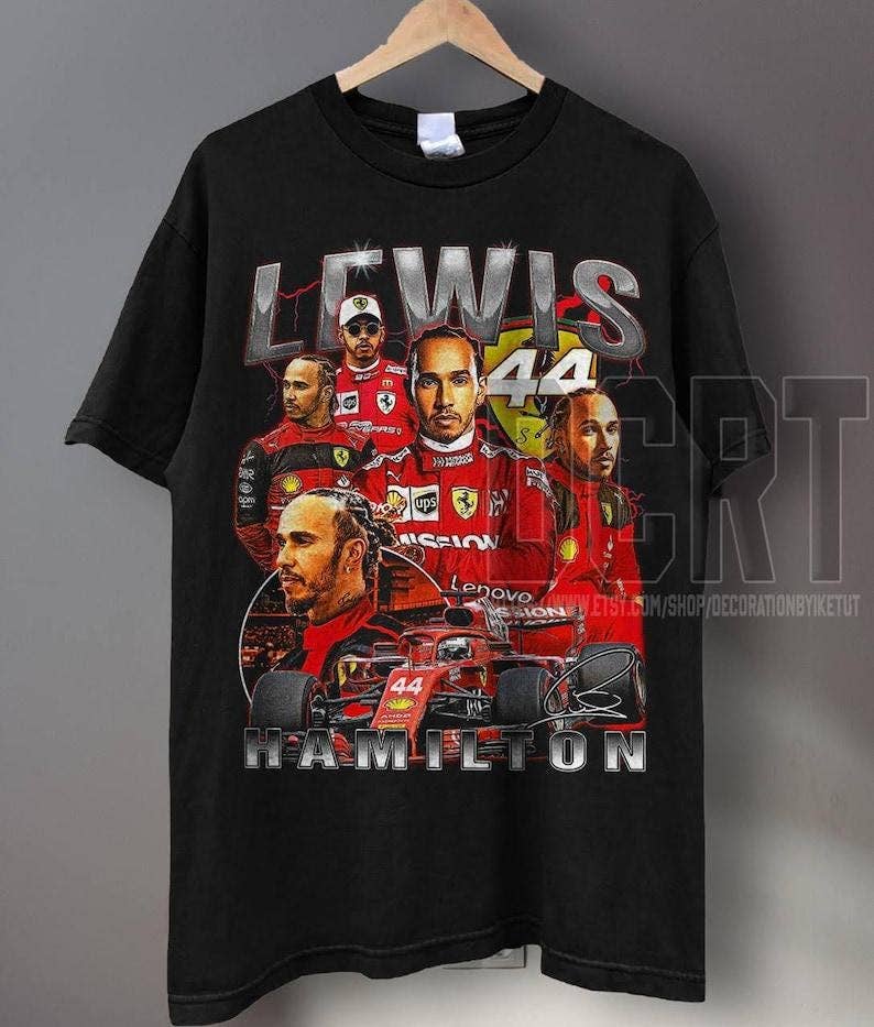 Lewis Hamilton Classic 90S Graphic Tee - Unisex Retro Shirt Unisex T-shirt, Sweatshirt, Hoodie, Long Sleeve Tee - T-Shirt, Sweatshirt, Hoodie