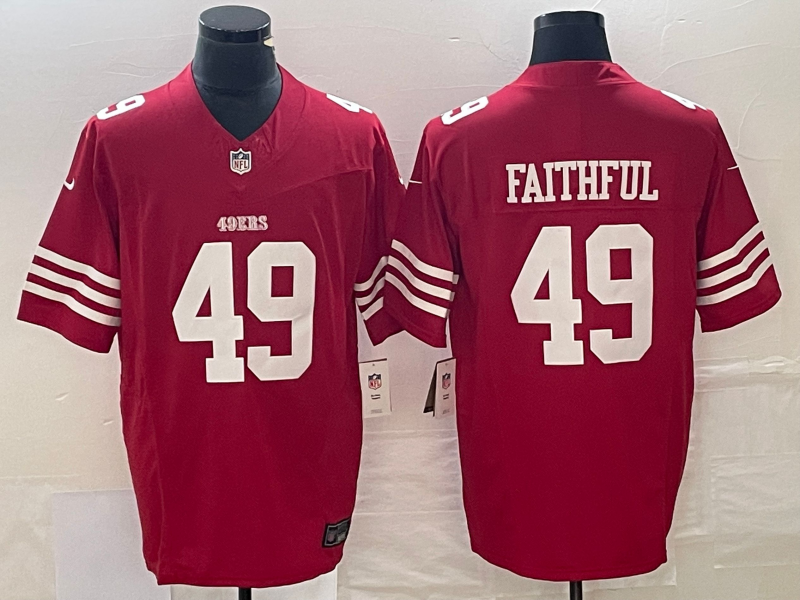 Men's San Francisco 49ers The Faithful Scarlet Vapor F.U.S.E. Limited Jersey football jersey product view 1