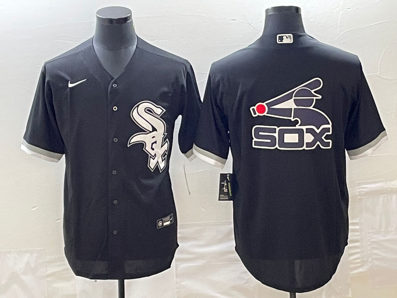 Men's Chicago White Sox Black Alternate Replica Player Jersey baseball jersey product view 1