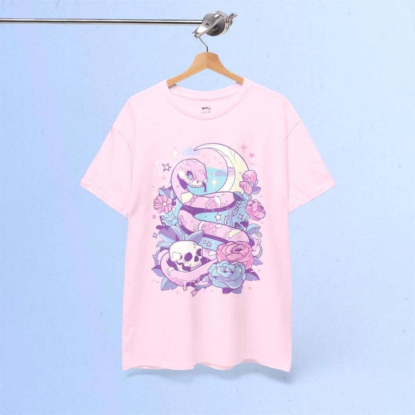 Pastel Goth Snake Skull T-Shirt Creepy Cute Kawaii Tee Gift Unisex T-shirt, Sweatshirt, Hoodie, Long Sleeve Tee - T-Shirt, Sweatshirt, Hoodie