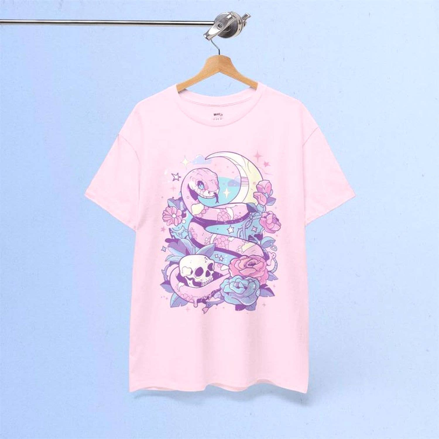 Pastel Goth Snake Skull T-Shirt Creepy Cute Kawaii Tee Gift Unisex T-shirt, Sweatshirt, Hoodie, Long Sleeve Tee - T-Shirt, Sweatshirt, Hoodie