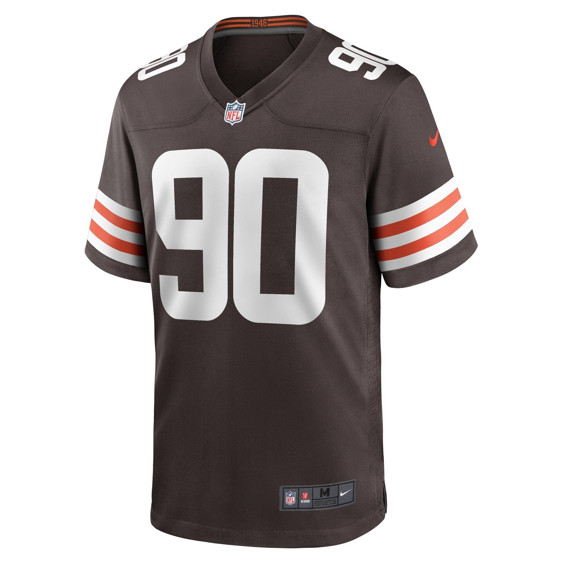 Maurice Hurst Cleveland Browns Game Jersey - Brown football jersey product view 2
