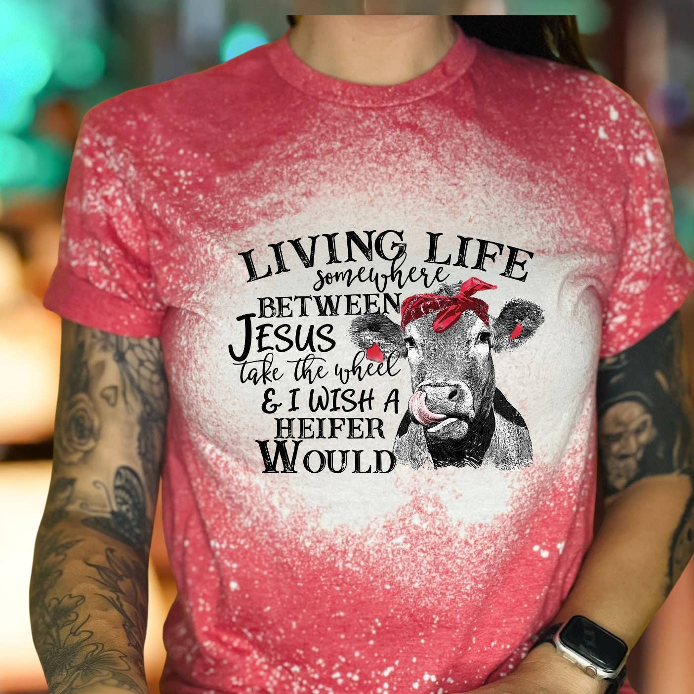 Living Life Funny Graphic Tee - Trendy Bleached Women's Shir Unisex T-shirt, Sweatshirt, Hoodie, Long Sleeve Tee - T-Shirt, Sweatshirt, Hoodie