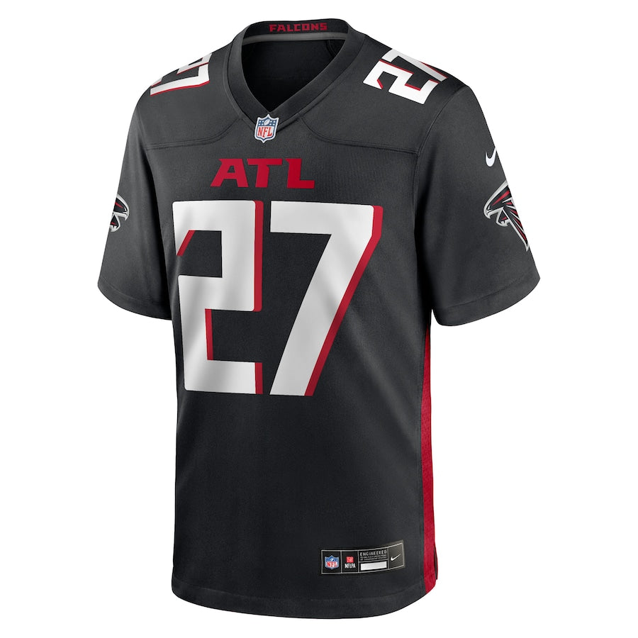 Men's Atlanta Falcons James Pearce Jr. Black 2025 NFL Draft First Round Pick Game Player Jersey football jersey product view 2