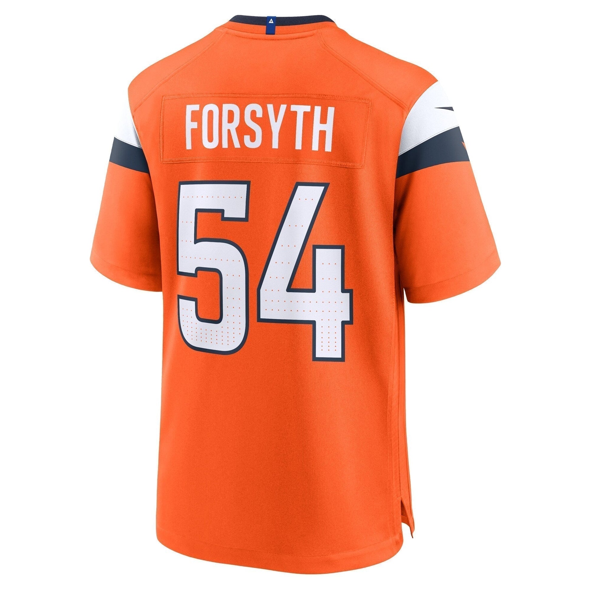 Alex Forsyth Denver Broncos Team Game Jersey - Orange football jersey product view 3