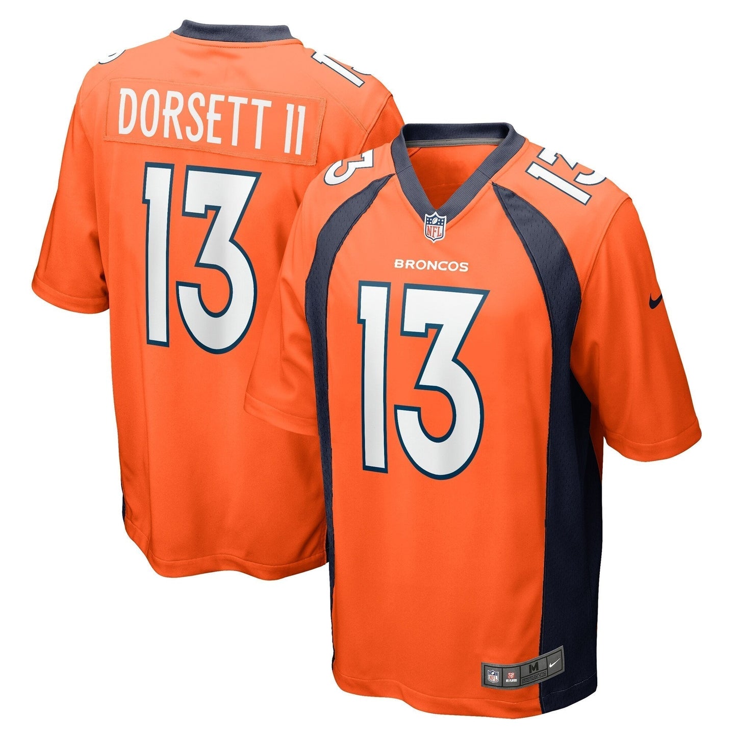 Phillip Dorsett II Denver Broncos Team Game Jersey - Orange football jersey product view 1