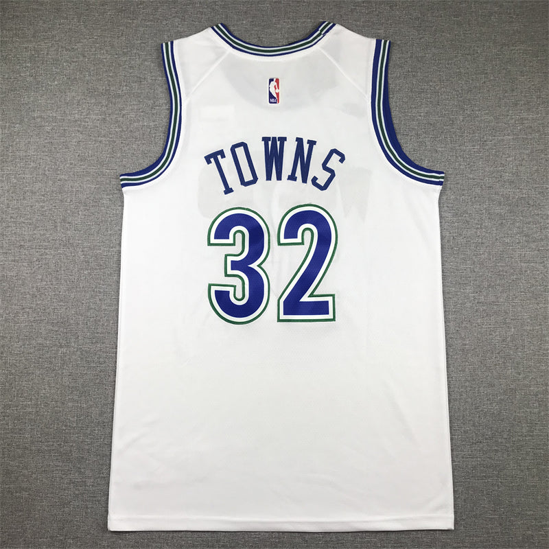 Timberwolves #32 Classic White Jersey basketball jersey product view 2