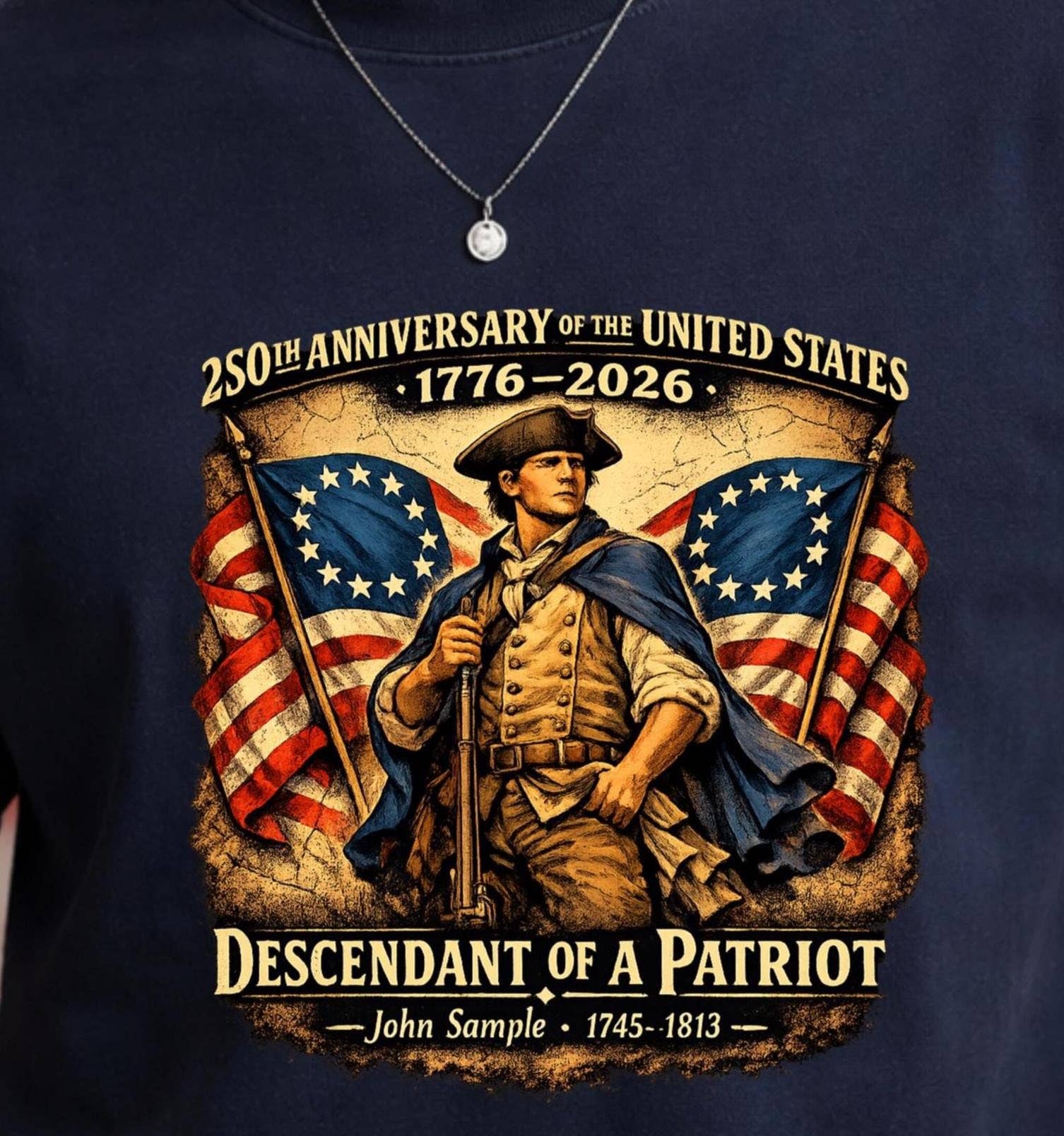 Personalized 250Th Anniversary USA Patriotic Tee Unisex T-shirt, Sweatshirt, Hoodie, Long Sleeve Tee - T-Shirt, Sweatshirt, Hoodie