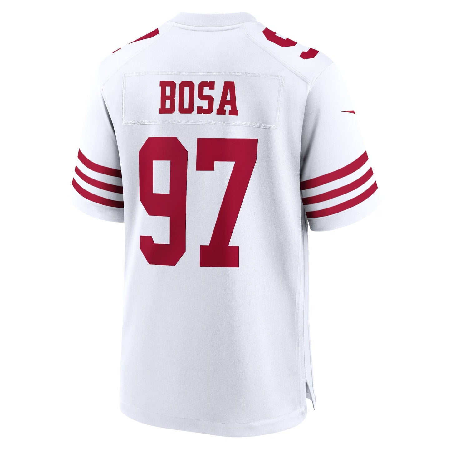 San Francisco 49ers Nick Bosa White Team Game Jersey football jersey product view 1