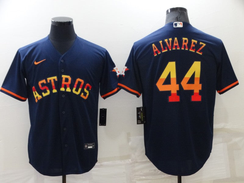 Men's Houston Astros Yordan Alvarez Navy Replica Player Jersey baseball jersey product view 1
