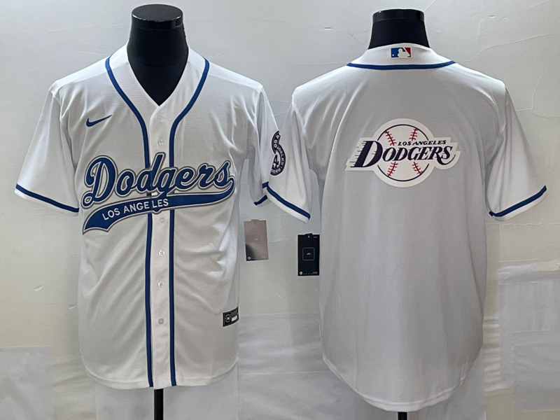 Men's Los Angeles Dodgers White Player Jersey1 Joint Edition baseball jersey product view 1