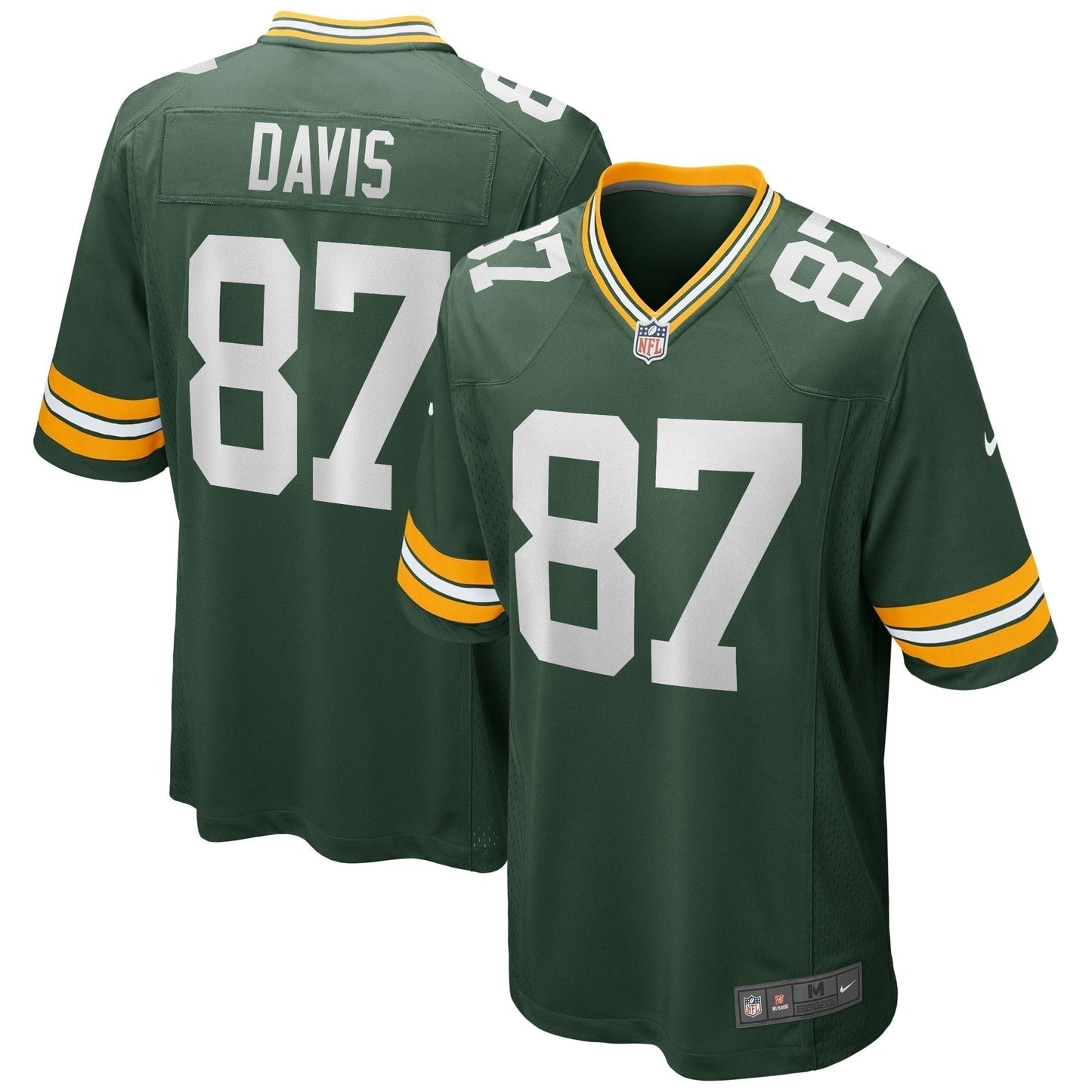 Willie Davis Green Bay Packers Game Retired Jersey - Green football jersey product view 1