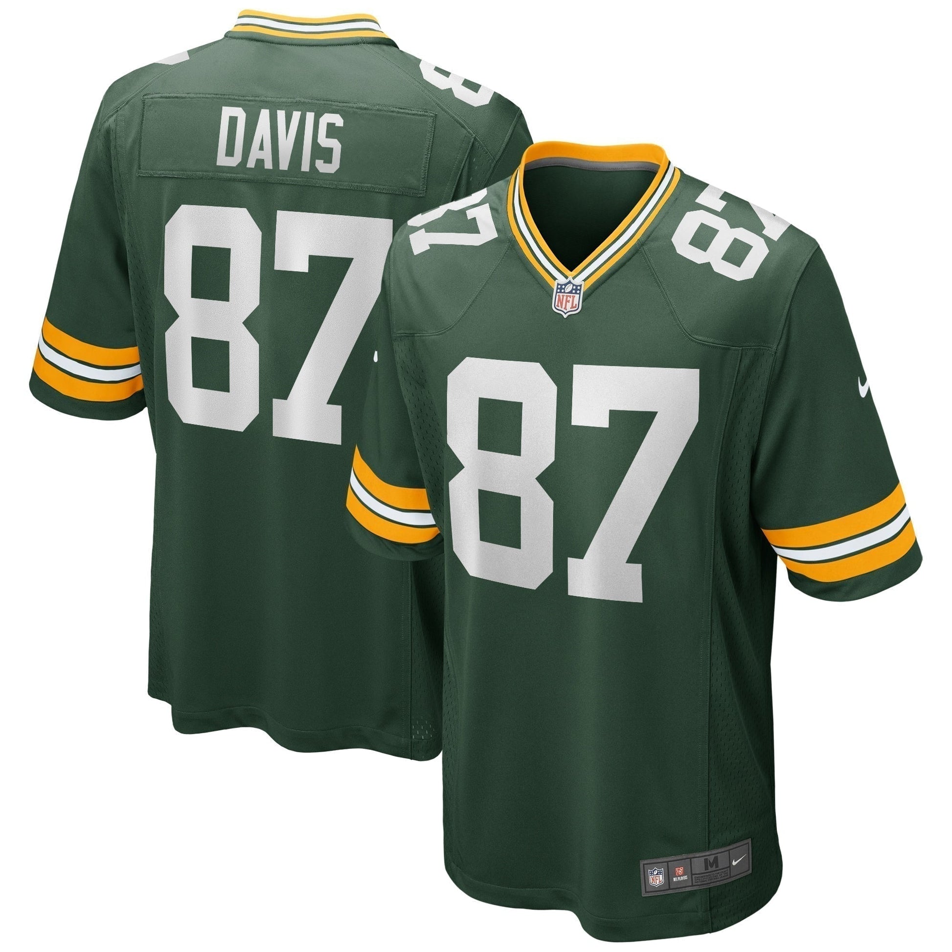 Willie Davis Green Bay Packers Game Retired Jersey - Green football jersey product view 1