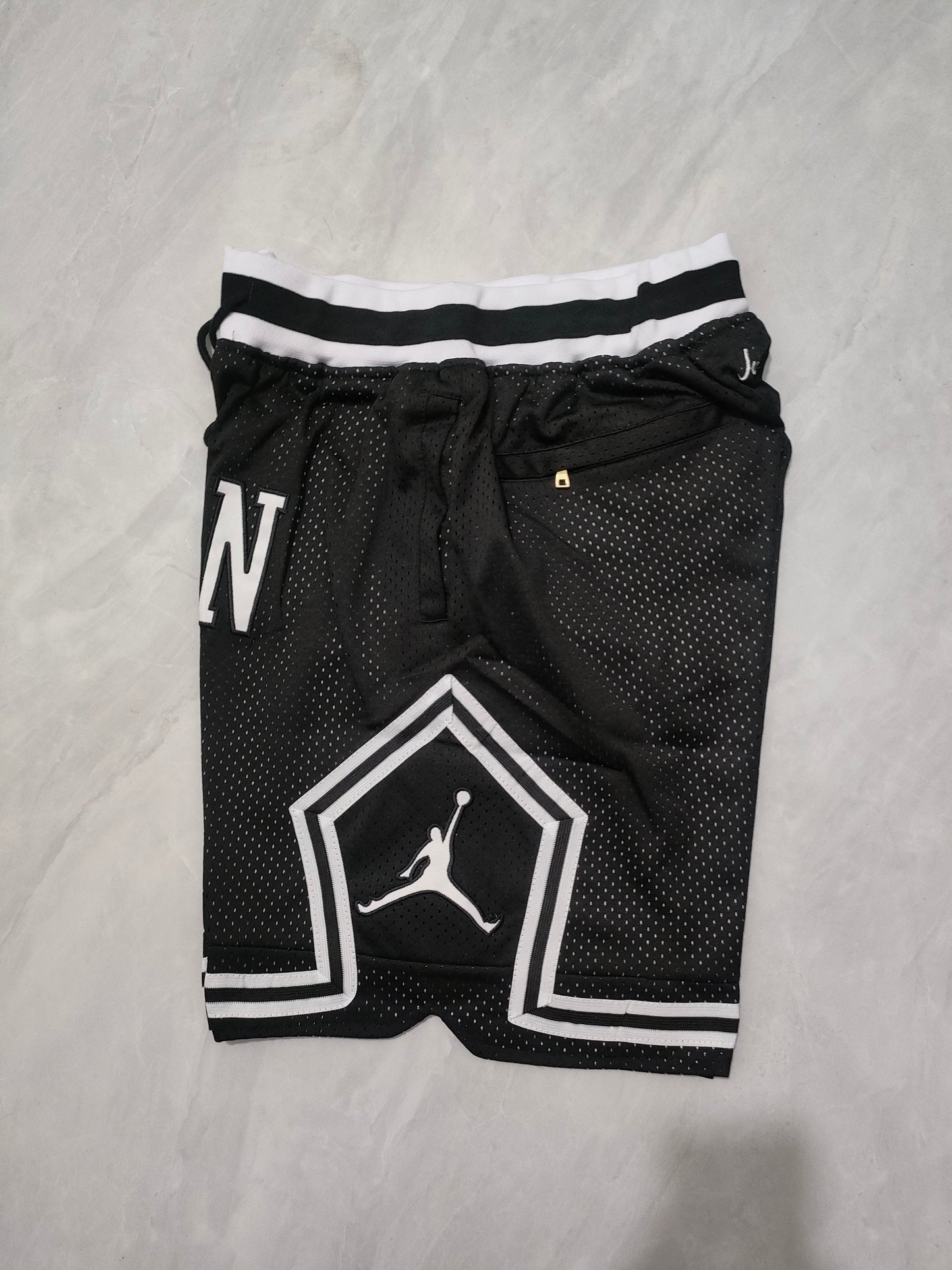 JUST DON Jordan Black Pocket Shorts basketball jersey product view 3