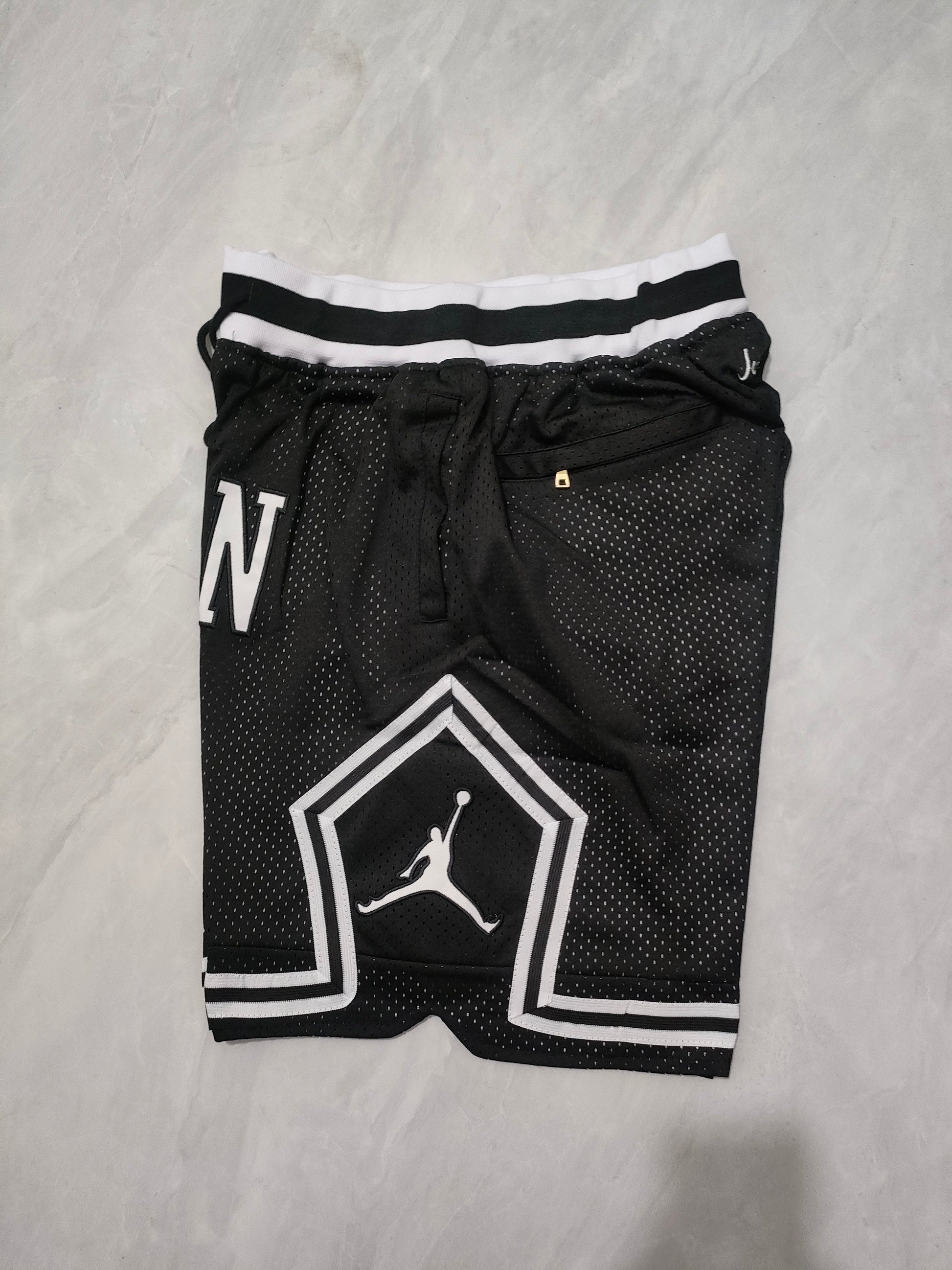 JUST DON Jordan Black Pocket Shorts basketball jersey product view 3